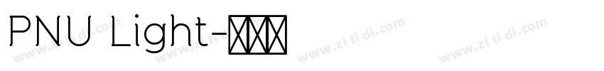 PNU Light字体转换
